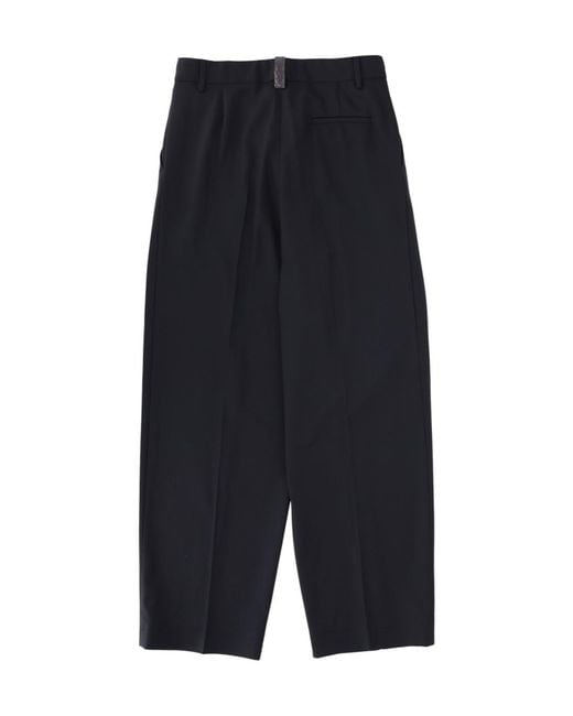 Fabiana Filippi Blue Pleated Trousers