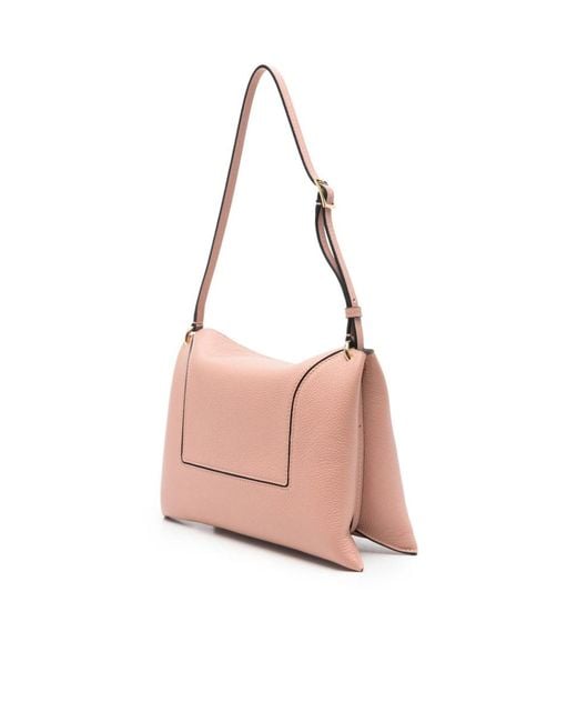 Wandler Pink Penelope Slouch Logo-Detail Shoulder Bag
