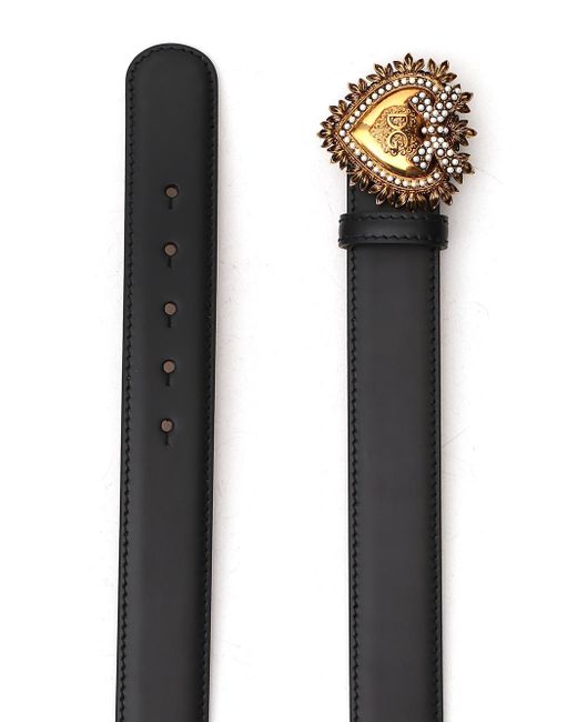 Dolce & Gabbana White Devotion Buckle Belt