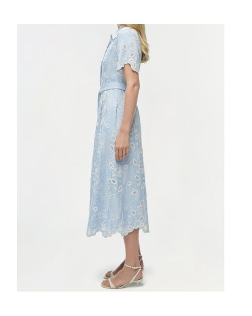 Jonathan Simkhai Blue Audria Eyelet-Embroidered Midi Dress