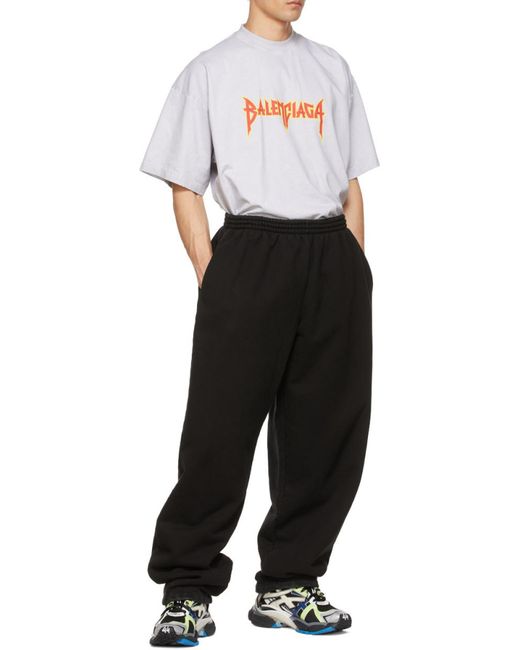 Balenciaga White Oversized Metal Logo T-Shirt for men