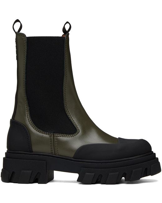 Ganni Black Slip-On Boots