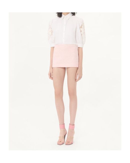 Valentino White Embroidered Button-Up Poplin Shirt
