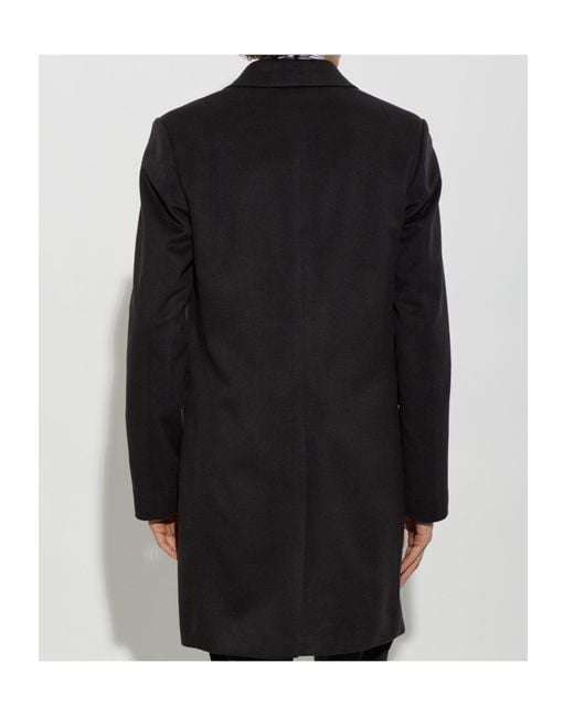 Paul Smith Black Collared Long-Sleeved Coat for men
