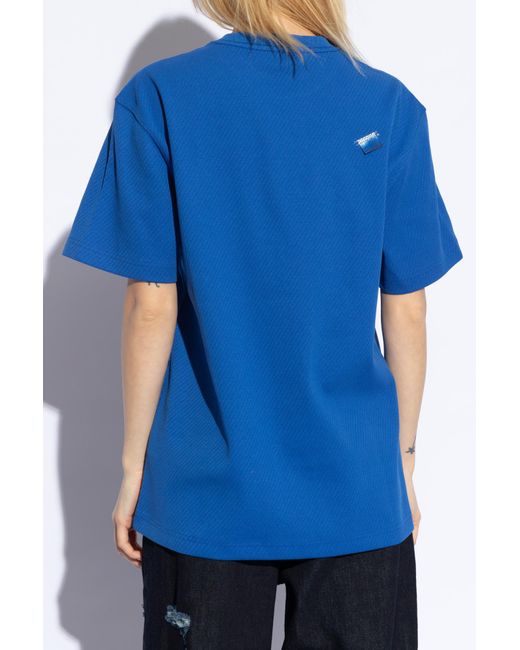 Adererror Blue Short-Sleeved T-Shirt for men