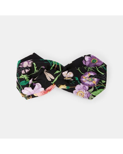 Gucci Black Versatile Designed Silk Scarf