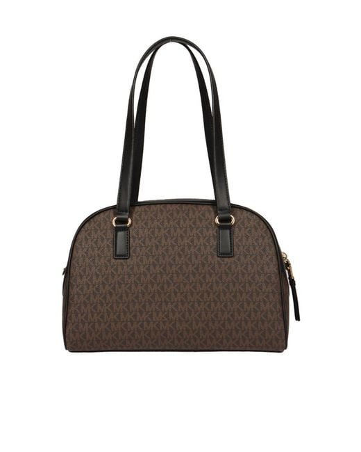 Michael Kors Brown Zipper Shoulder Bag