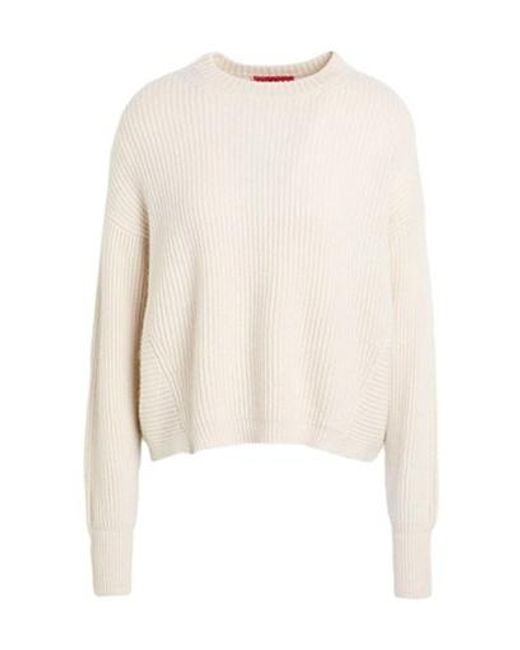 MAX&Co. White Plain Colour Jumpers