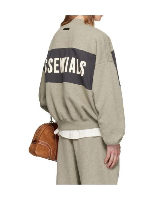 Fear Of God Gray Patterned Long-Sleeved Sweatshirt for men