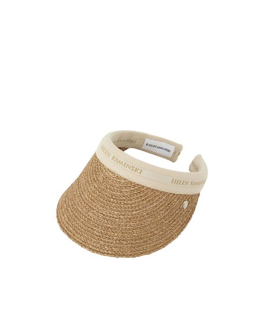 Helen Kaminski Natural 10 Raffia Visor Hat