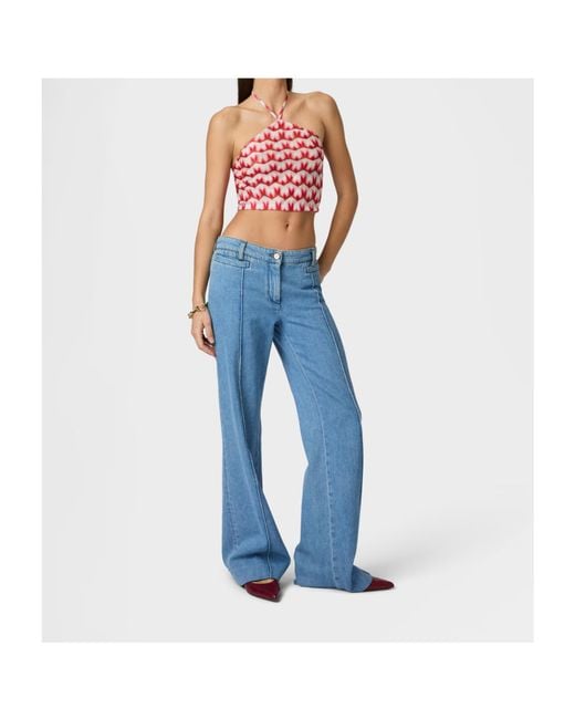 Missoni Red Tie-Front Top
