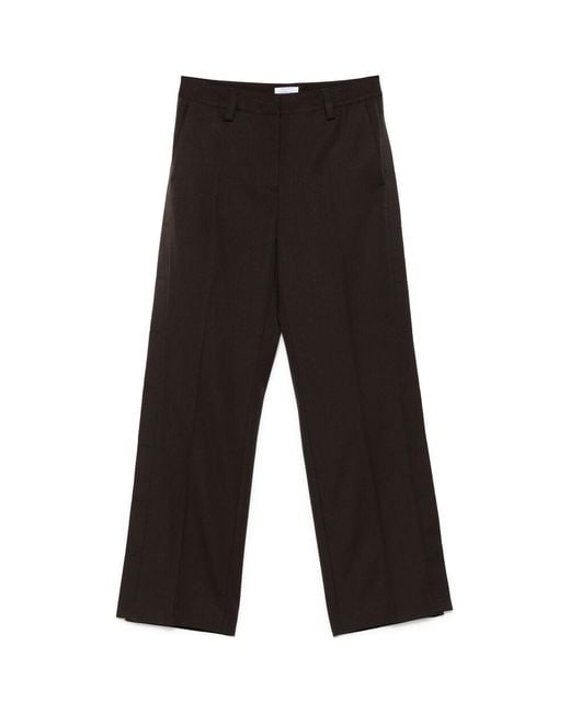 Off-White c/o Virgil Abloh Black Pleat Detailed Wide Leg Trousers