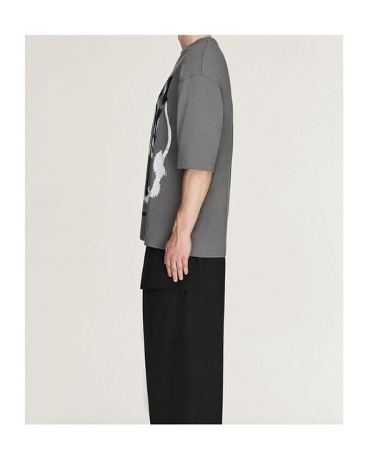 Y-3 Gray Chito Graphic Printed Short-Sleeved T-Shirt for men