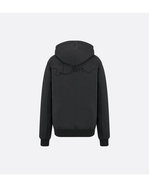 Dior Black Ribbon Hooded Sweatshirt for men