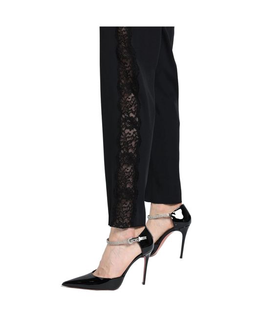 Dolce & Gabbana Black Solid-Color Wool Trousers