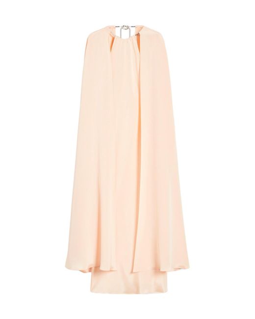 Max Mara Pink Managua Cape Detailed Dress