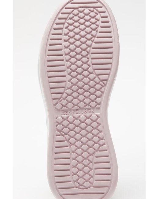 Acne White Touch-Strap Platform Sneakers