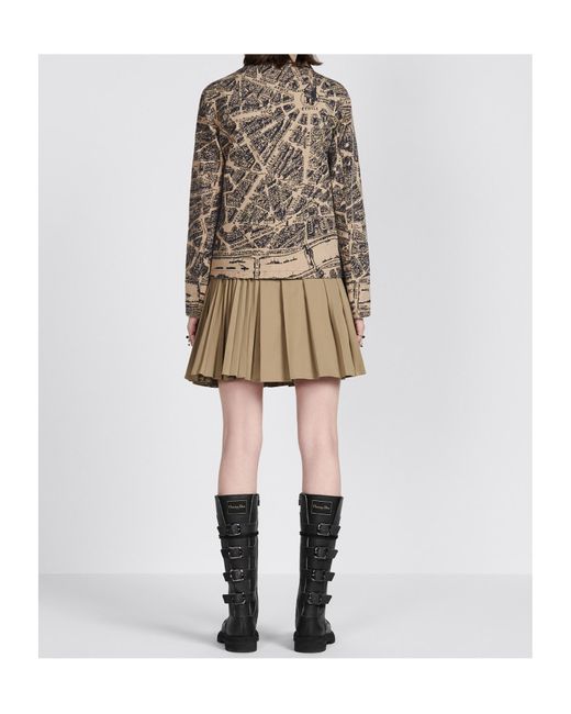 Dior Natural Pleated Short Skirt
