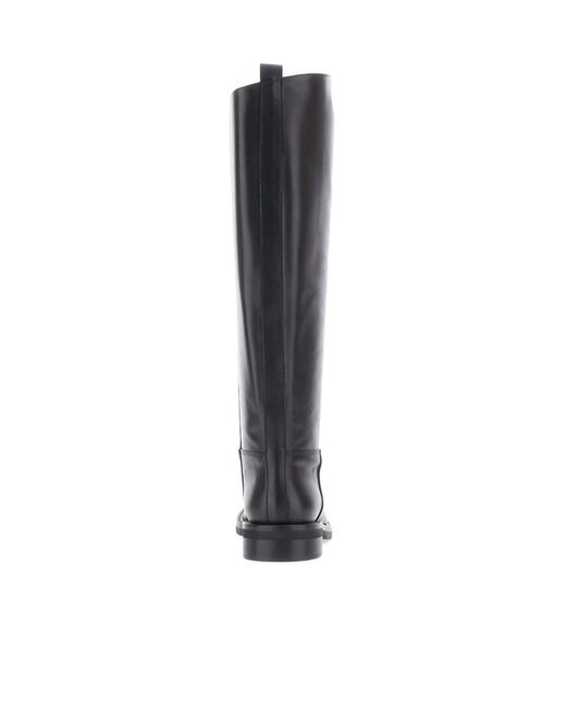Via Roma 15 Black Round-Toe Boots