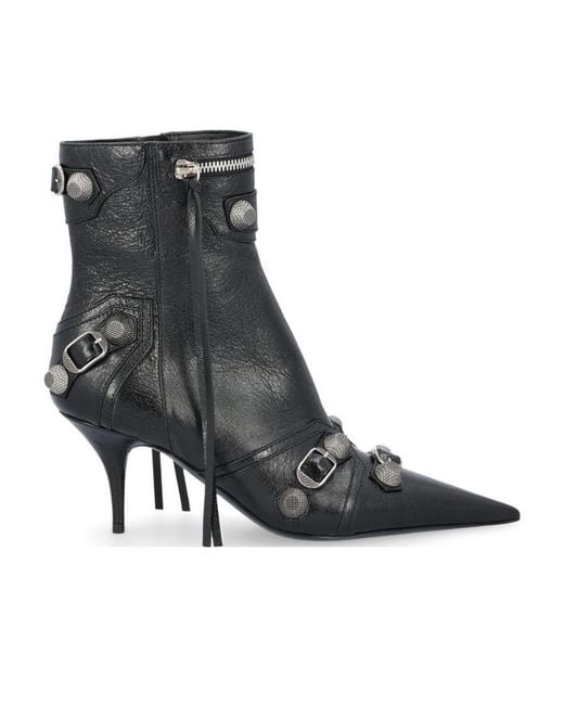 Balenciaga Black Pointed Toe Ankle Boots