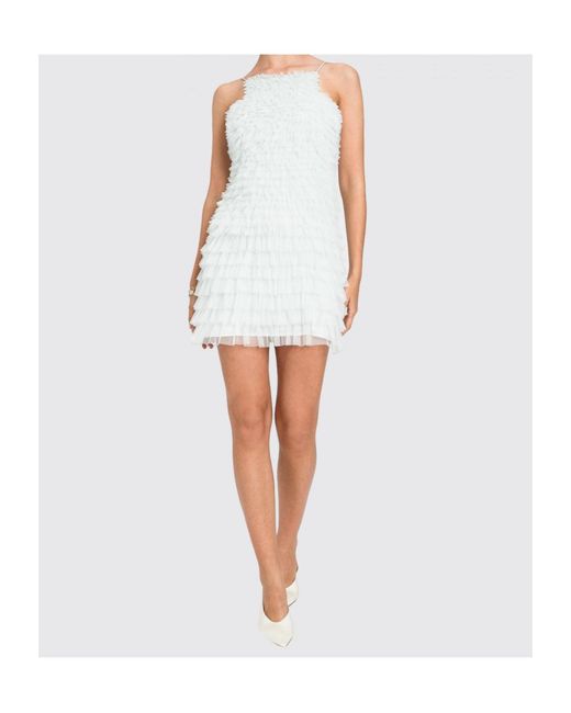 Twinset White Ruffled Mini Dress