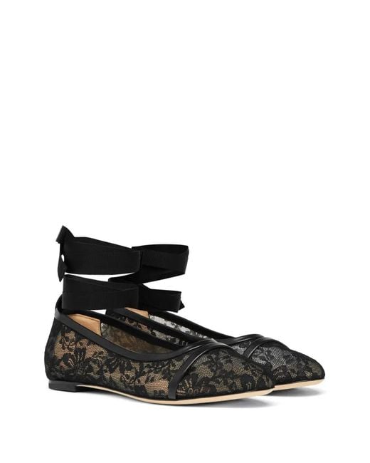Malone Souliers Black Sabina Ballet Flats