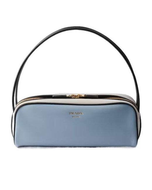 Prada Blue Swing Smooth Leather Shoulder Bag
