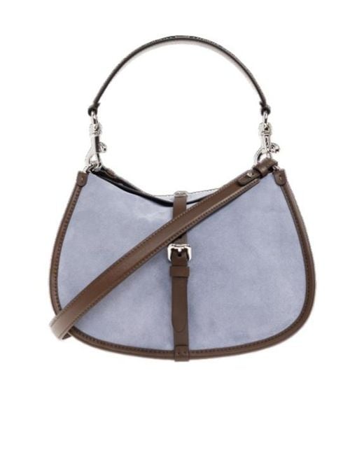 Etro Gray Pony Buckle Detailed Small Shoulder Bag