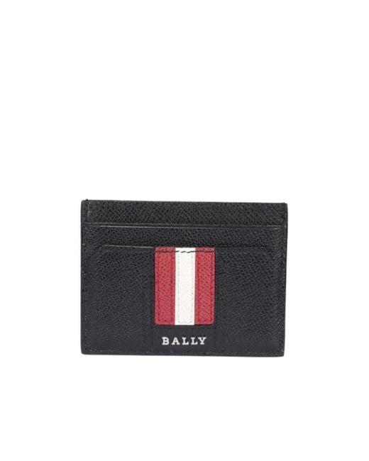 Bally Black Thar Striped Cardholder for men