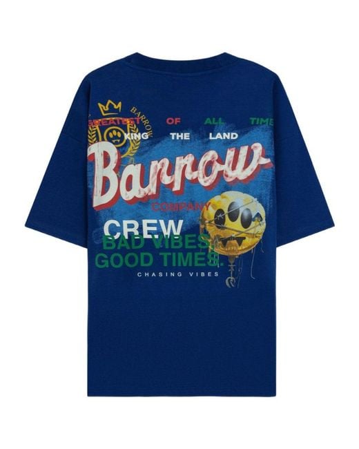 Barrow Blue Graphic Printed T-Shirt for men