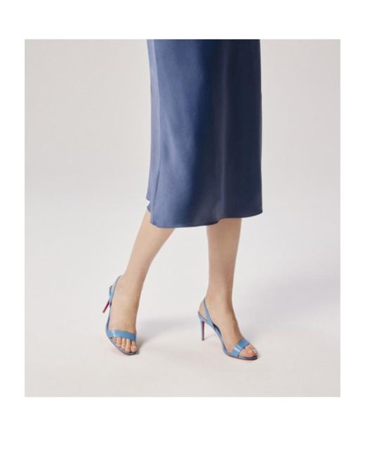 Christian Louboutin Blue Slingback Heeled Sandals
