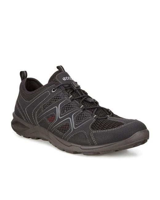 Ecco Black Laced Sneakers for men