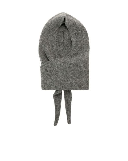 Ganni Gray Soft Knit Balaclava