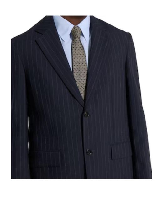 Gucci Blue Single-Breast Pinstripe Wool Jacket for men
