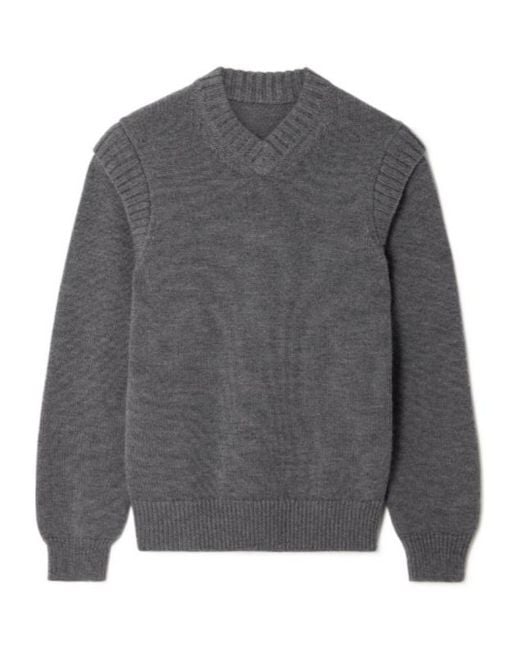 Emilia Wickstead Gray Solid-Color Turtleneck Sweater