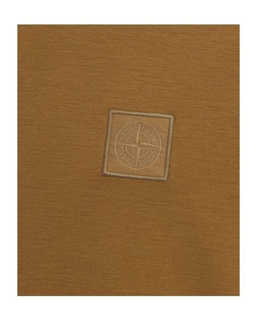 Stone Island Brown Warm Crew Neck Short for men