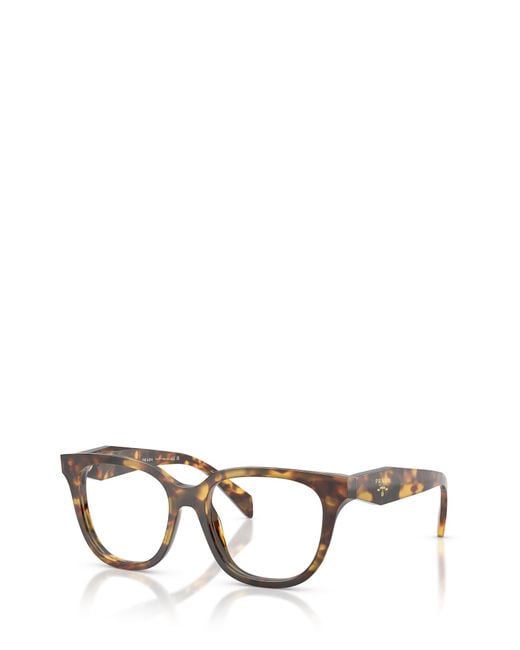 Prada White Eyewear Oval Frame Glasses