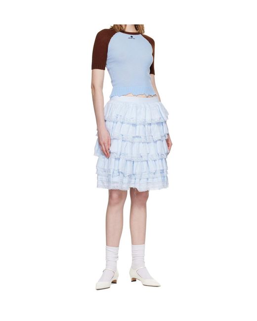 ShuShu/Tong Blue Short-Sleeved Knitwear