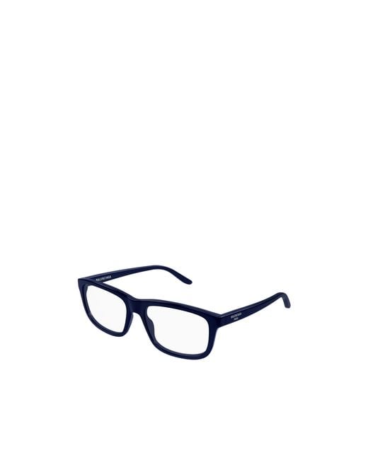Balenciaga Blue Eyewear Rectangular Frame Glasses for men