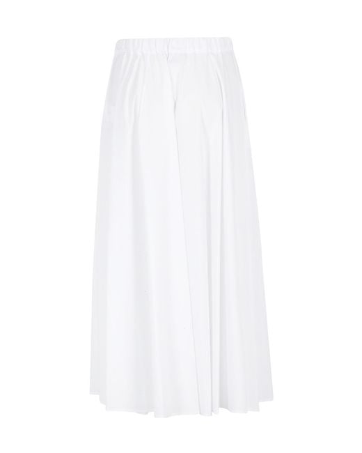 Aspesi White Stretch Poplin Skirt