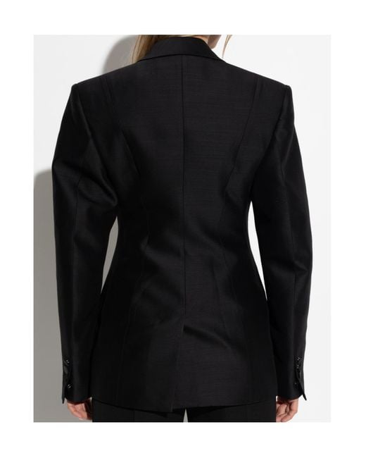 DSquared² Black V-Neck Single-Breasted Blazer