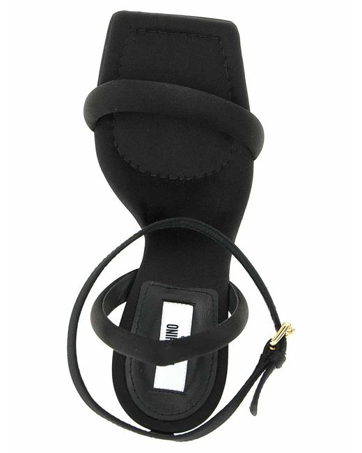 Moschino Black Squared Toe Heeled Sandals