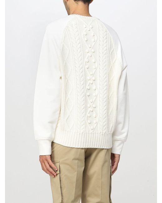 Neil Barrett White Crewneck Knit Jumper for men