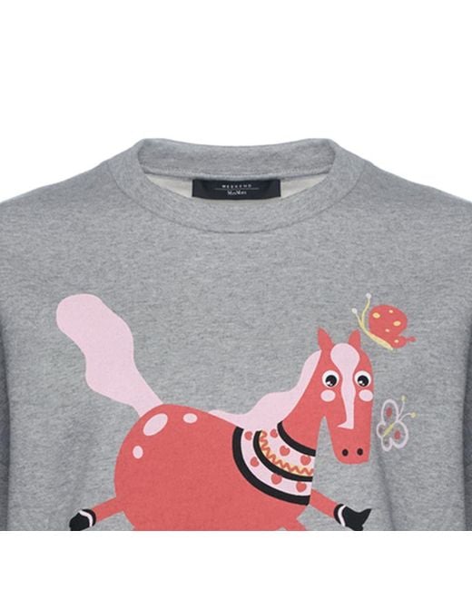 Weekend by Maxmara Gray Long-Sleeved Sweatshirt