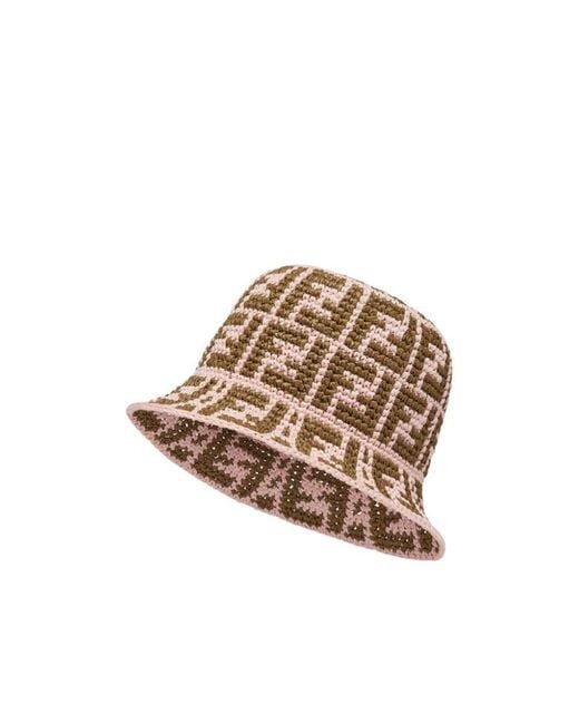 Fendi Multicolor Monogram Jacquard Bucket Hat