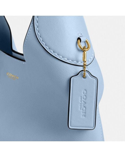 COACH Blue Brooklyn 28 Logo Detailed Shoulder Bag