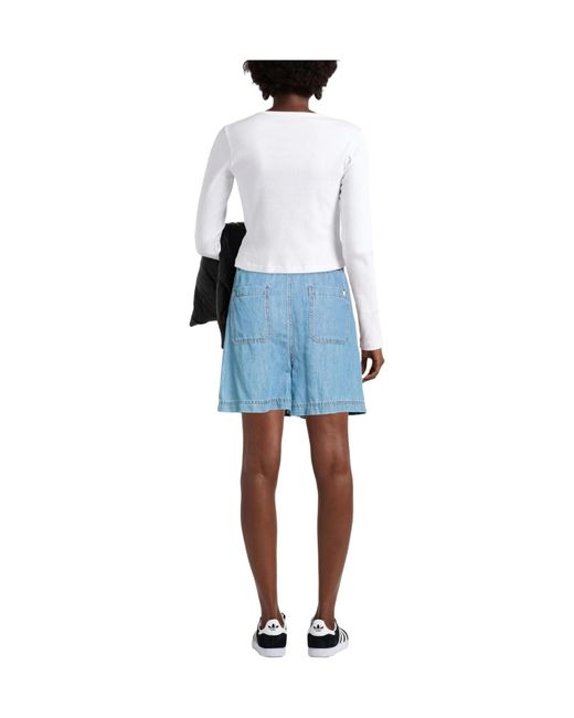 Weekend by Maxmara Blue Light-Wash Denim Shorts