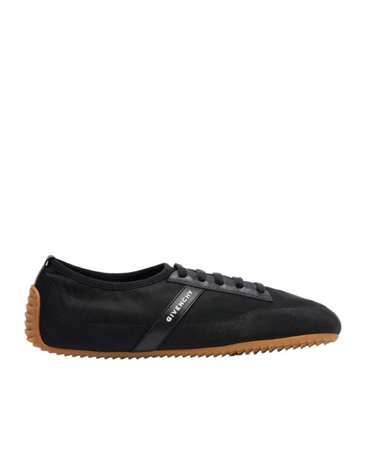 Givenchy Black Slim Leather-Trimmed Sneakers