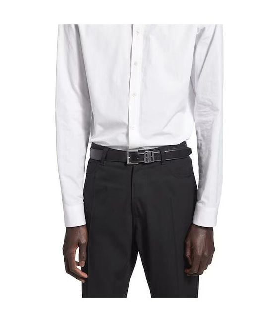 Balenciaga White Bb Editor Belt for men