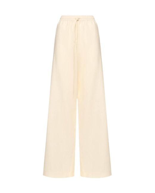 Ermanno Scervino White Wide-Leg Casual Trousers